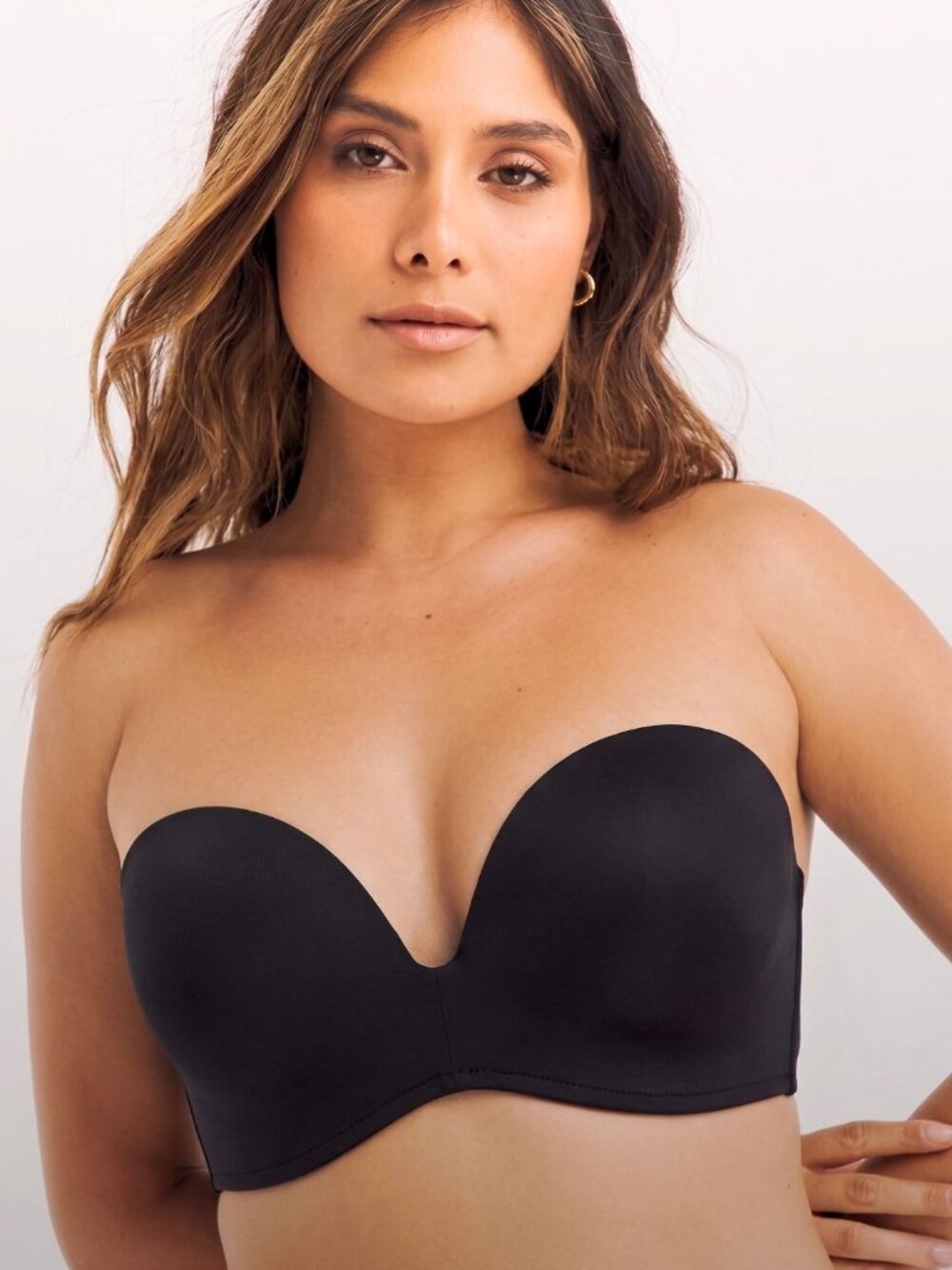 Wonderbra Ultimate Strapless Bra 32H Black Multiway Convertible Underwire Padded